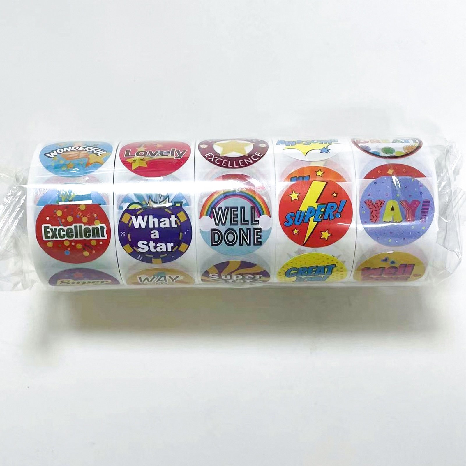 Custom Encourage Stickers for Student 1000 pcs/roll Reward Cartoon Stickers Teacher Motivational/Inspirational Sticker Roll