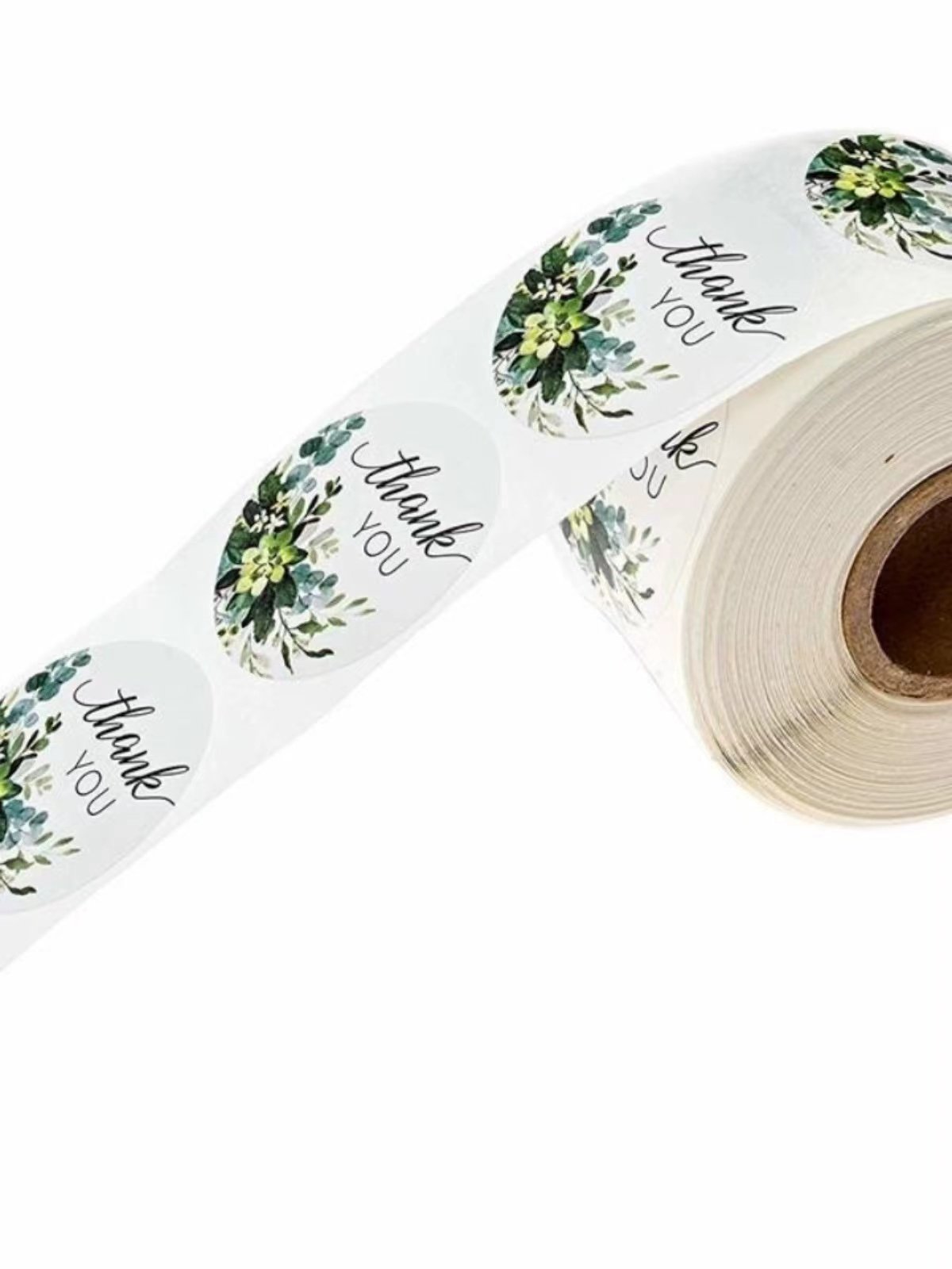 Printing Logo Adhesive Roll Labels Paper Roll Direct Custom Logo Stickers Packaging Labels