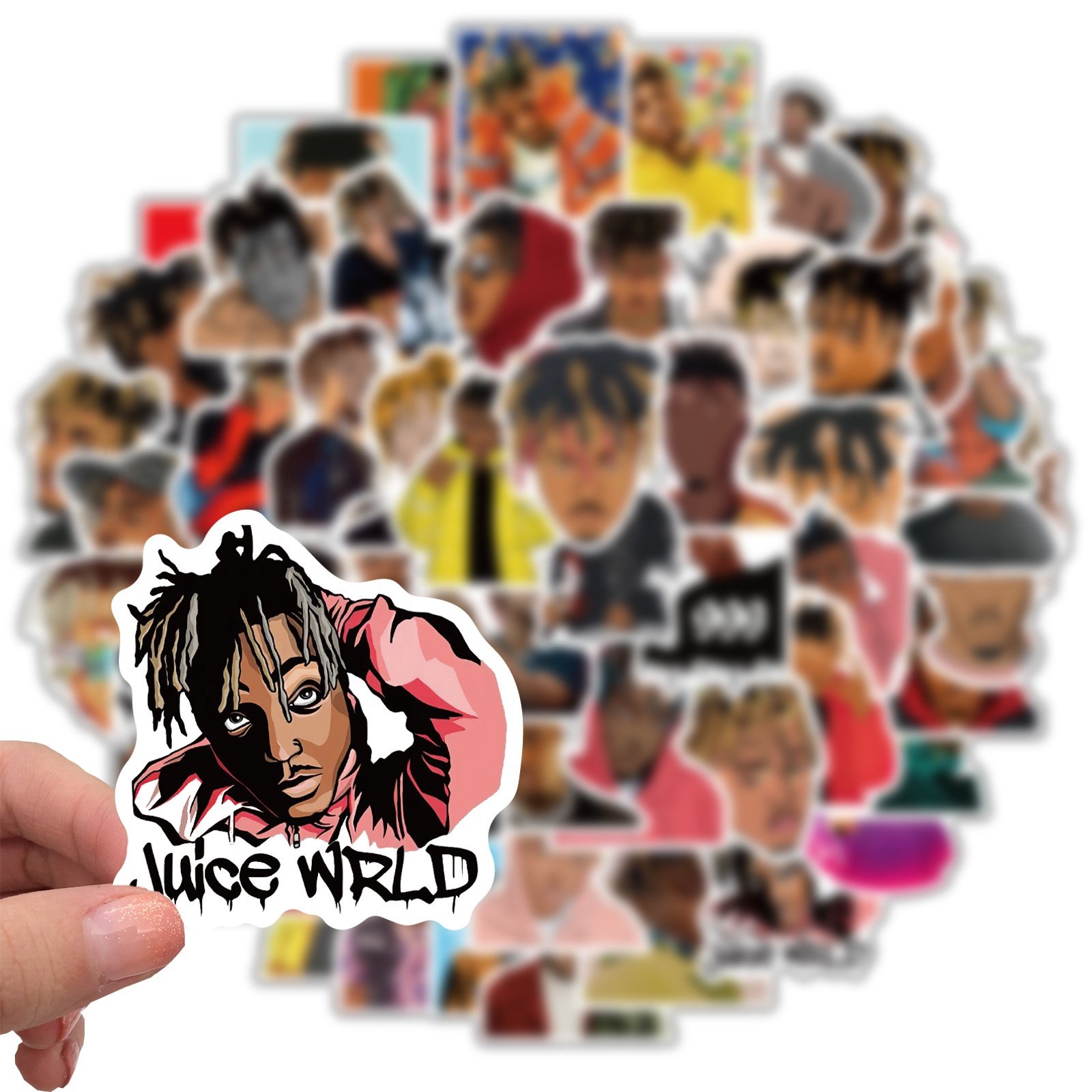 52Pcs Juice Wrld Hip Hop Singer Graffiti Sticker For Girl Notebook Water Bottle Luggage Laptop Vinyl Diy Stickers