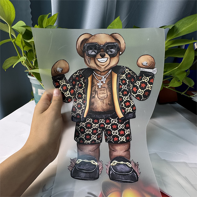 Factory Wholesale Cartoon Transfer Stickers Custom Size Screen Printing DFT Heat Transfer for Clothes Bags T-Shirts