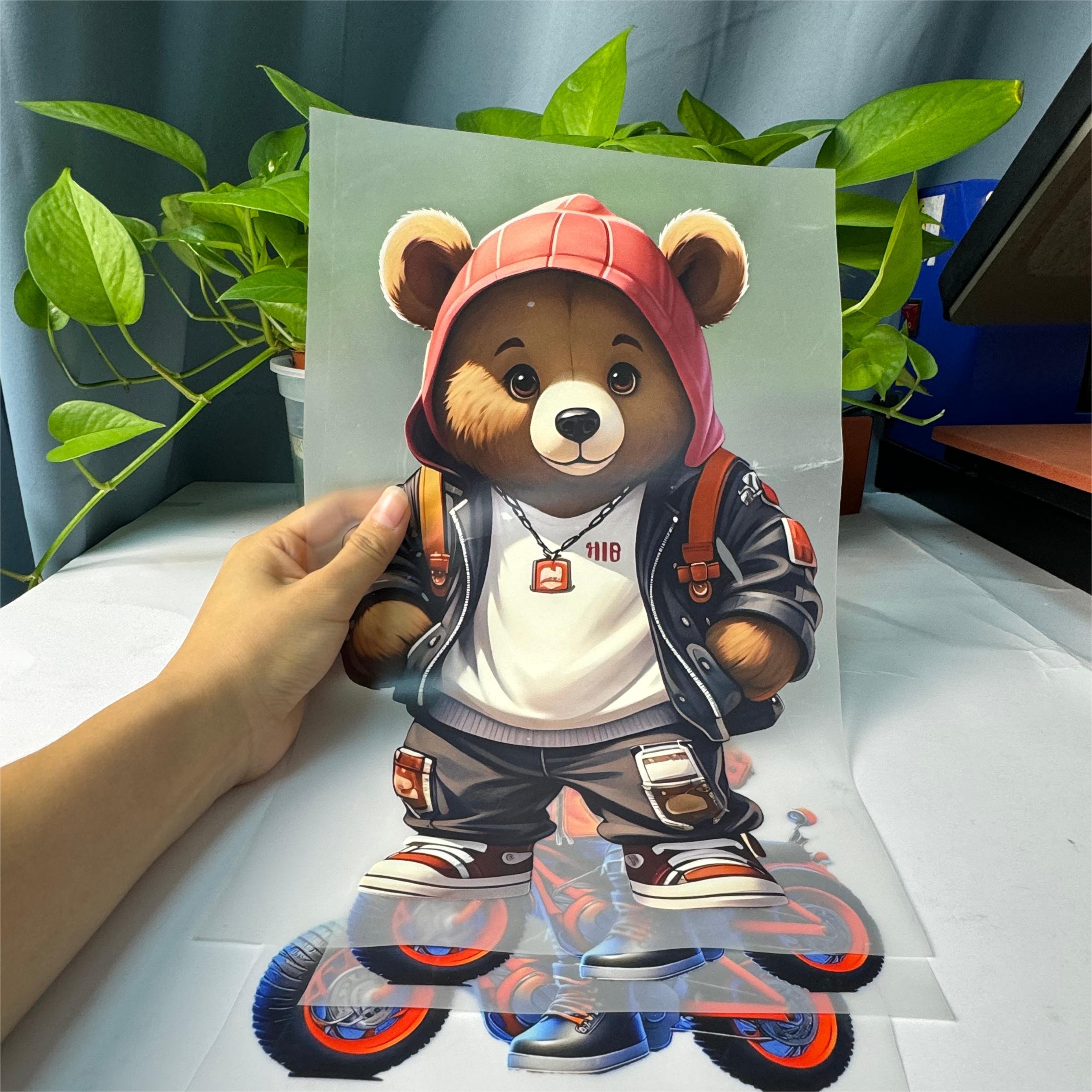 Factory Wholesale Cartoon Transfer Stickers Custom Size Screen Printing DFT Heat Transfer for Clothes Bags T-Shirts