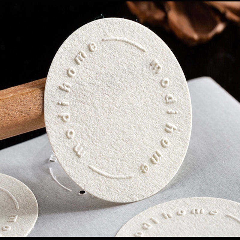 Adhesive Paper Custom Label Printing Gold Foil Embossed Logo Sticker