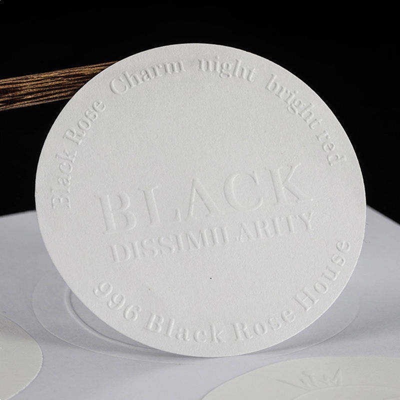 Adhesive Paper Custom Label Printing Gold Foil Embossed Logo Sticker