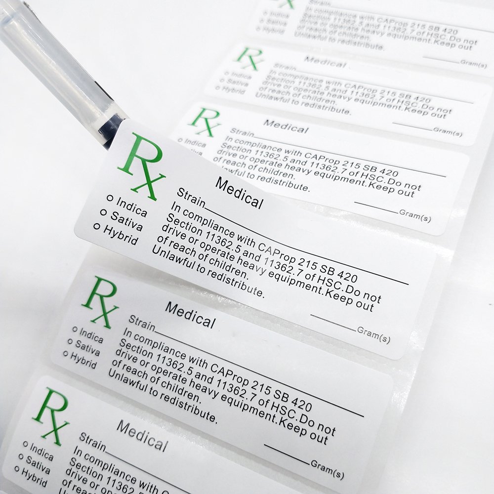 Custom Medicine Sticker Roll Drug Bottle Label Pharmacy Pharmaceutical Vial Medical Professional Doctor Rx Prescription Label