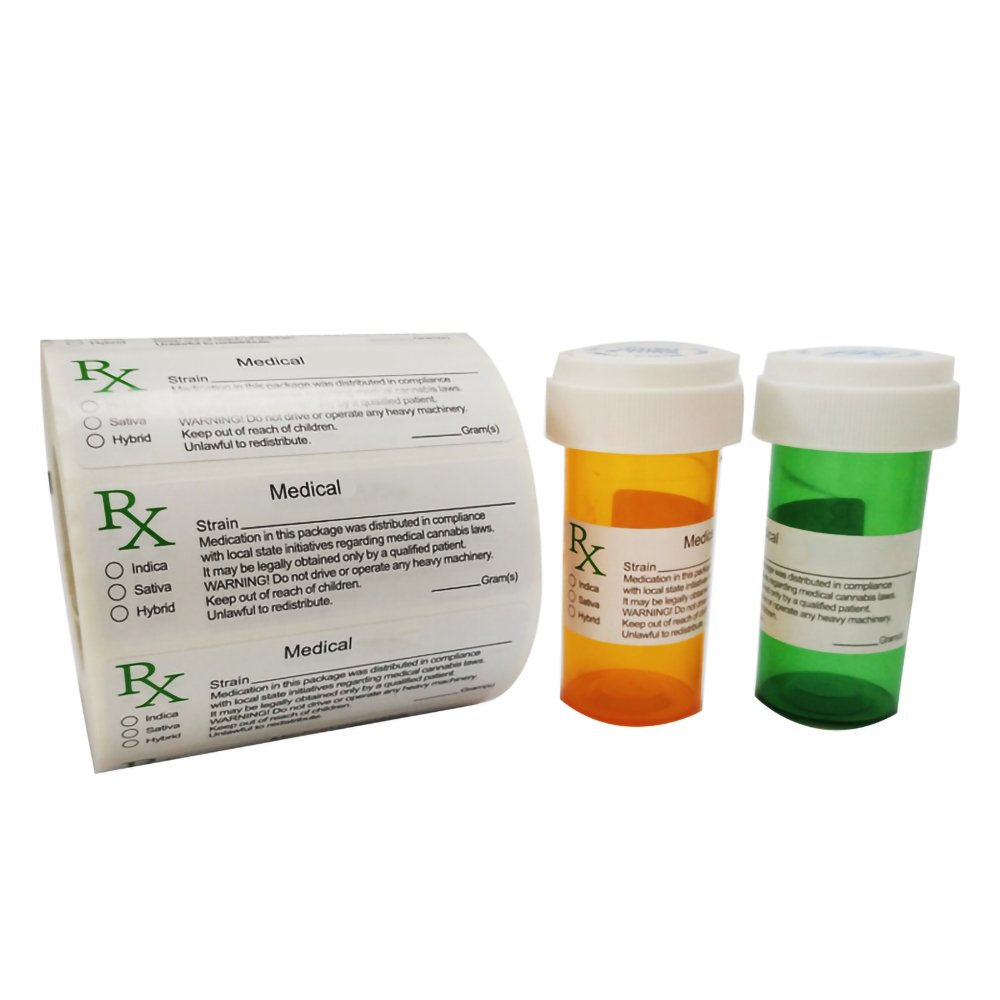 Custom Medicine Sticker Roll Drug Bottle Label Pharmacy Pharmaceutical Vial Medical Professional Doctor Rx Prescription Label