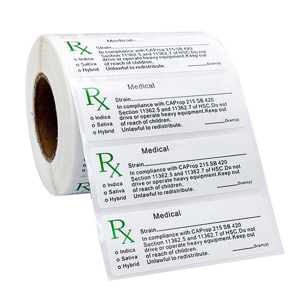 Custom Medicine Sticker Roll Drug Bottle Label Pharmacy Pharmaceutical Vial Medical Professional Doctor Rx Prescription Label