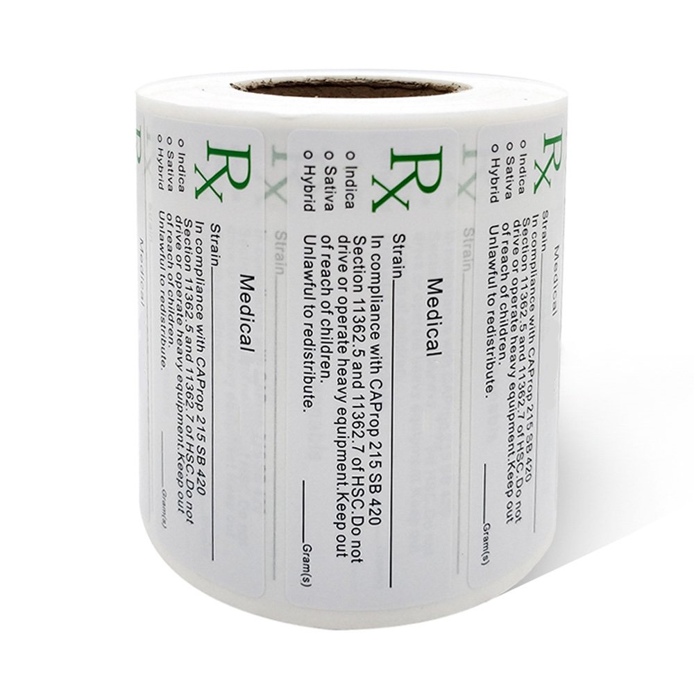 Custom Medicine Sticker Roll Drug Bottle Label Pharmacy Pharmaceutical Vial Medical Professional Doctor Rx Prescription Label