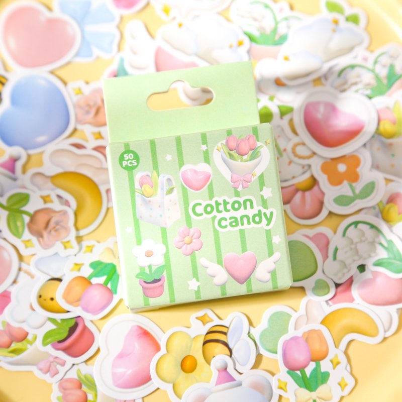 4 designs 50 pcs / set stickers cartoon character cute kawaii ins photo decoration stickers pack for Diary Scrap Book