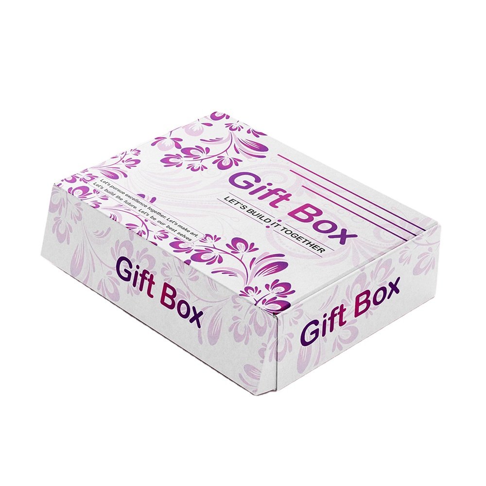 2022 Eco Custom Logo Gift Packaging Mailer Box Corrugated Pink Shipping Cardboard Box For Gift /Cosmetic/Apparel Packaging