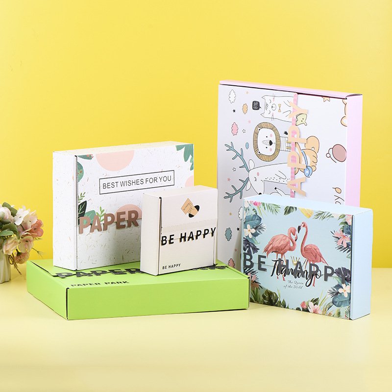2022 Eco Custom Logo Gift Packaging Mailer Box Corrugated Pink Shipping Cardboard Box For Gift /Cosmetic/Apparel Packaging