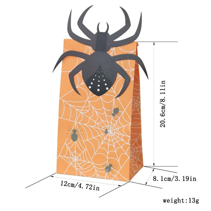 Halloween Die-Cut Flip Over Treat & Gift Bags Small Halloween Goodie Bags for Kids