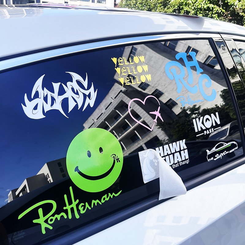 UV Resistant Custom Printing Logo Car Decoration Stickers Glass Window Windshield Decal Car Body Bumper Car Stickers Vinyl