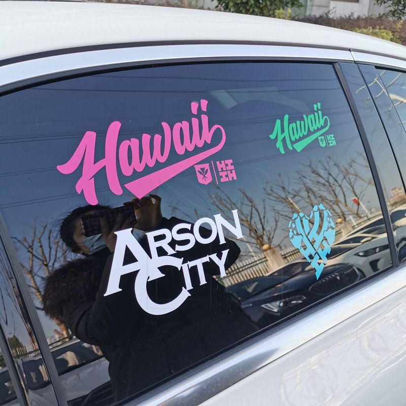 UV Resistant Custom Printing Logo Car Decoration Stickers Glass Window Windshield Decal Car Body Bumper Car Stickers Vinyl