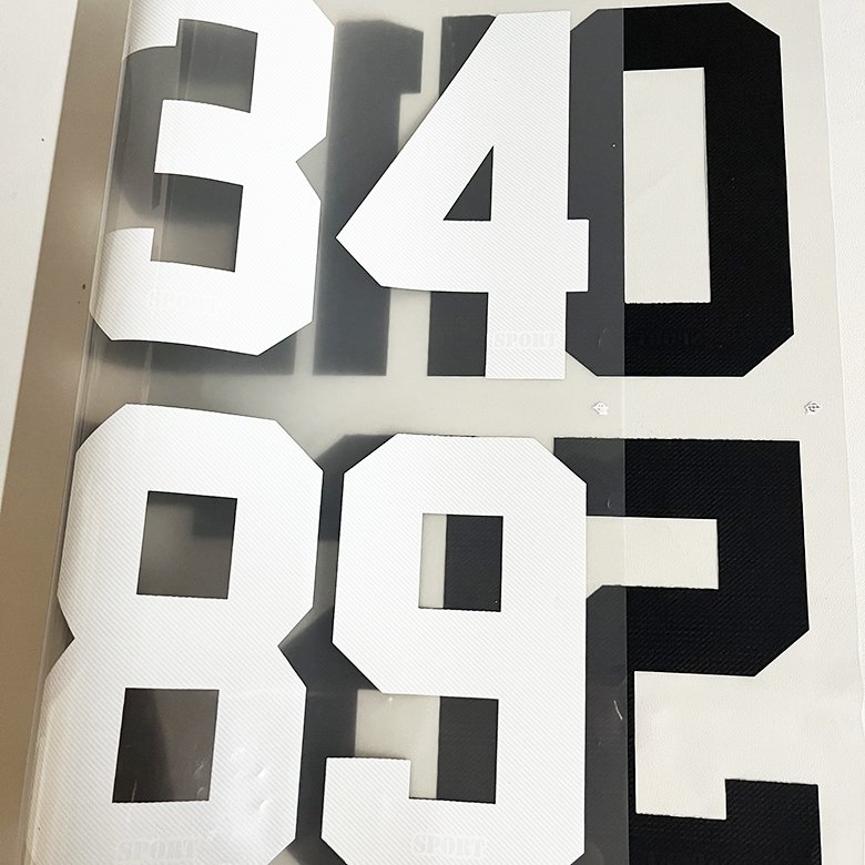 Custom wholesale ready to press screen vinyl number cold images t shirts iron on clothing sticker heat transfer printing label