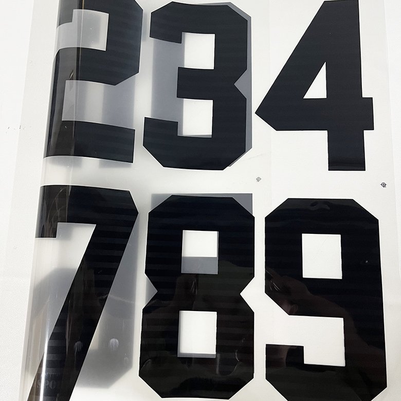 Custom wholesale ready to press screen vinyl number cold images t shirts iron on clothing sticker heat transfer printing label
