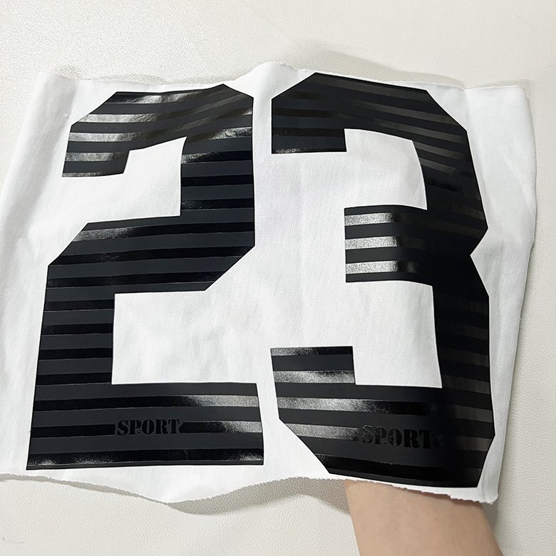 Custom wholesale ready to press screen vinyl number cold images t shirts iron on clothing sticker heat transfer printing label