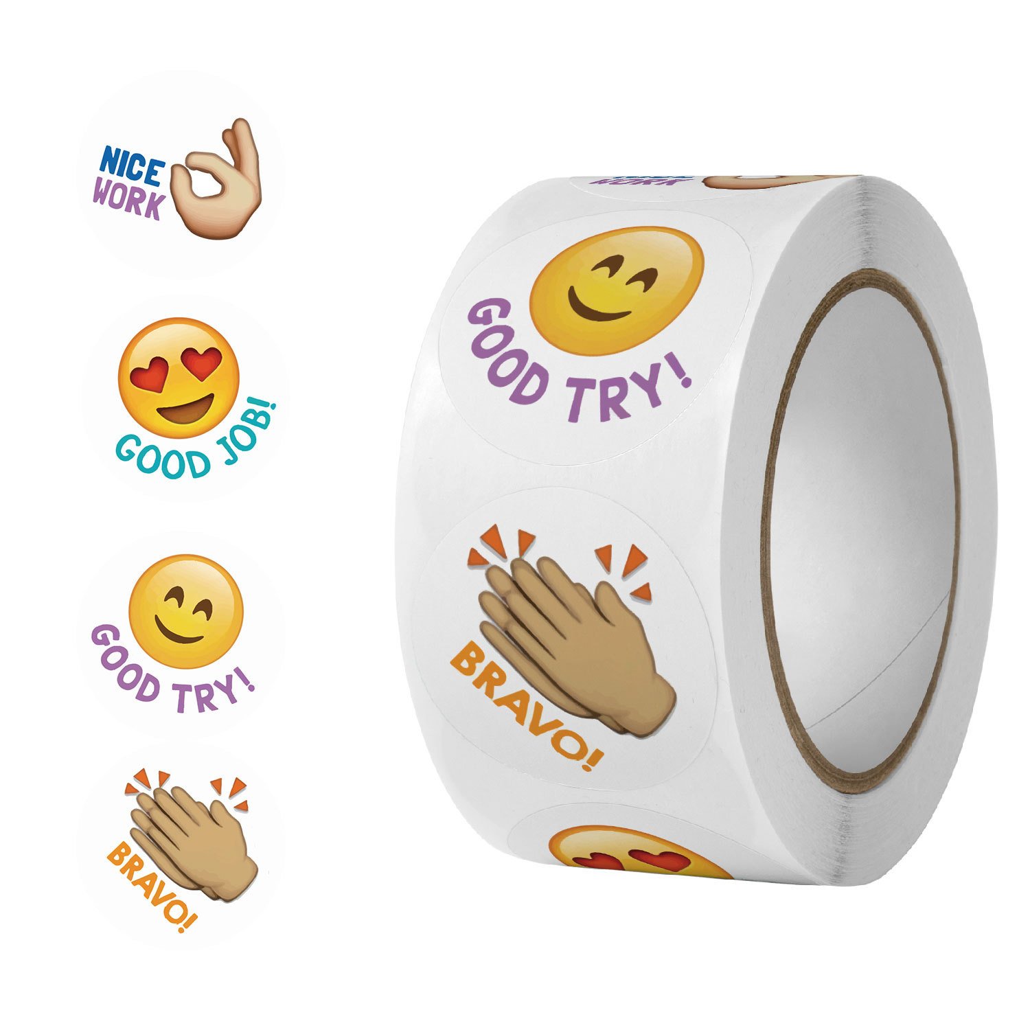 500 Pcs Reward Stickers Motivational Stickers Roll for Kids for School Reward Students Teachers Cute Animals Stickers Labels
