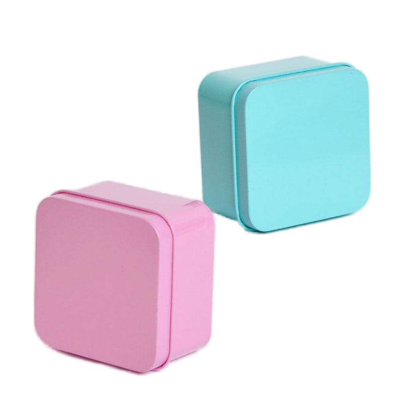 Good quality customer with lid cans square metal for matcha condom case arabic metal square boxes tin box