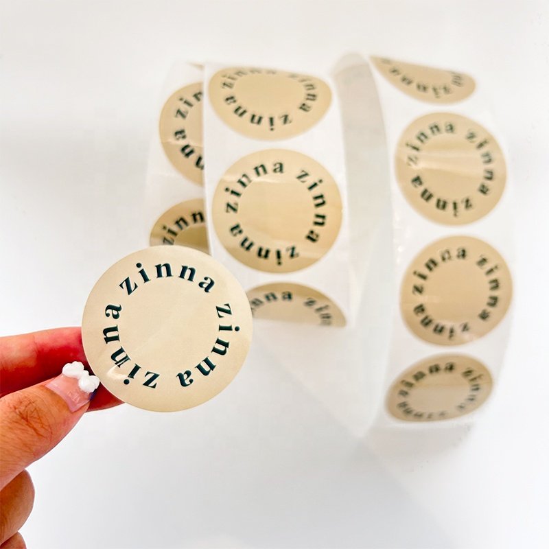 Wholesale Cheap Custom Waterproof Packaging Label Logo Sticker Rolls Strong Adhesive PVC Paper Vinyl Label Sticker Rolls