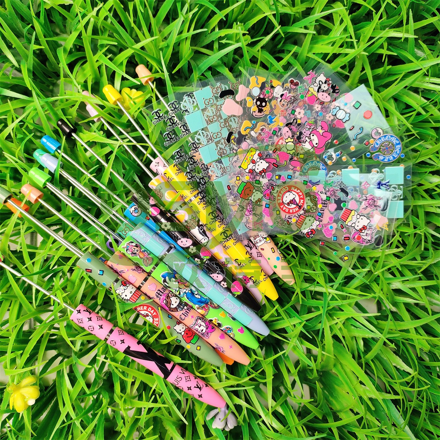 Osmo Colourful Uv Dtf Pen Wraps Stickers For Pen cute Decals Waterproof Transfer Sticker For Diy Pen