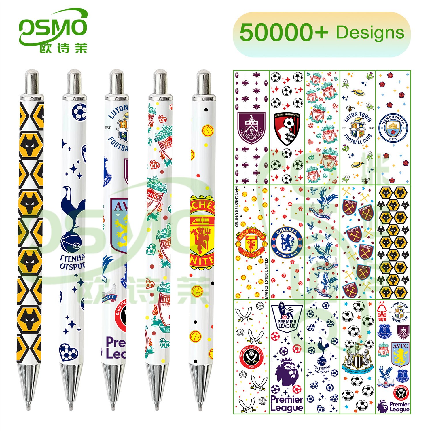 Osmo Colourful Uv Dtf Pen Wraps Stickers For Pen cute Decals Waterproof Transfer Sticker For Diy Pen