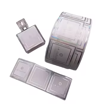 Custom Design Foil Stamping Perfume Cosmetic Jar Packaging Labels Stickers Printing