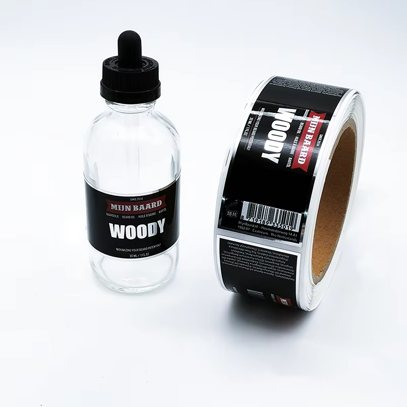Custom Design Foil Stamping Perfume Cosmetic Jar Packaging Labels Stickers Printing