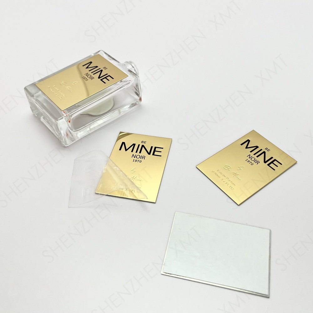 Self-adhesive Custom Perfume Label Design Metal Transfer 3d Label Decorative Stickers Labels For Cosmetic Bottles