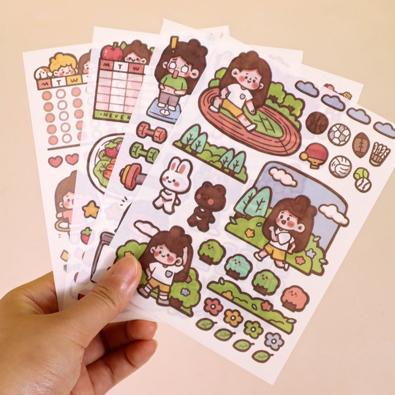 High quality and paper cartoon stickers are easy to paste and can be used to decorate books and furniture