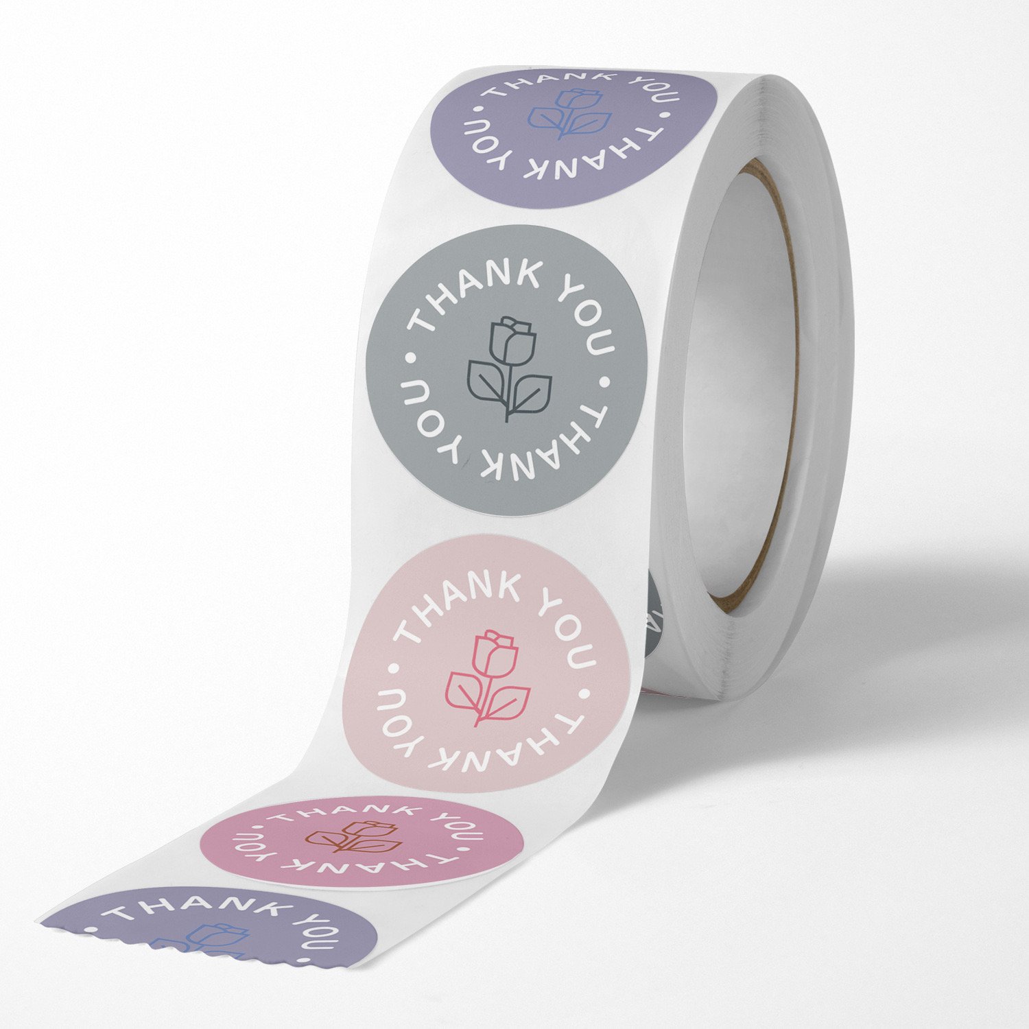 Printing Logo Label Stickers Self Adhesive Vinyl Round Waterproof Paper Custom Packaging Labels Roll Sticker Label