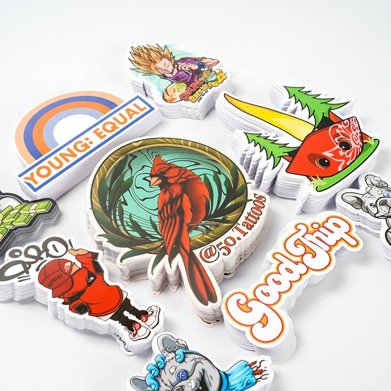 Custom printing personnalisable anime stickers journal die-cut vinyl laptop stickers graffiti stickers
