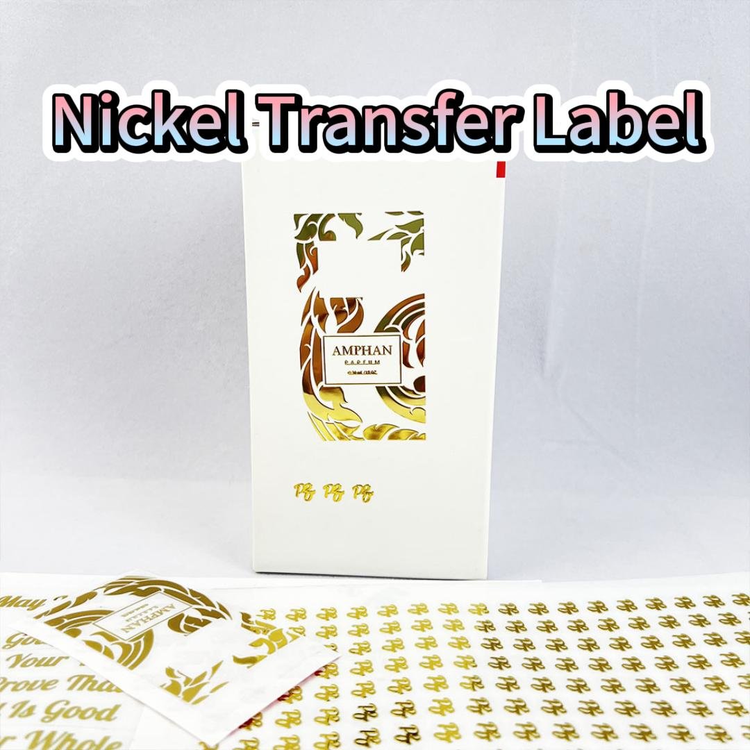 Hot Selling Hight Quality Shiny Gold Label Waterproof Sticker Custom Label New product Nickel 3D Transfer Sticker