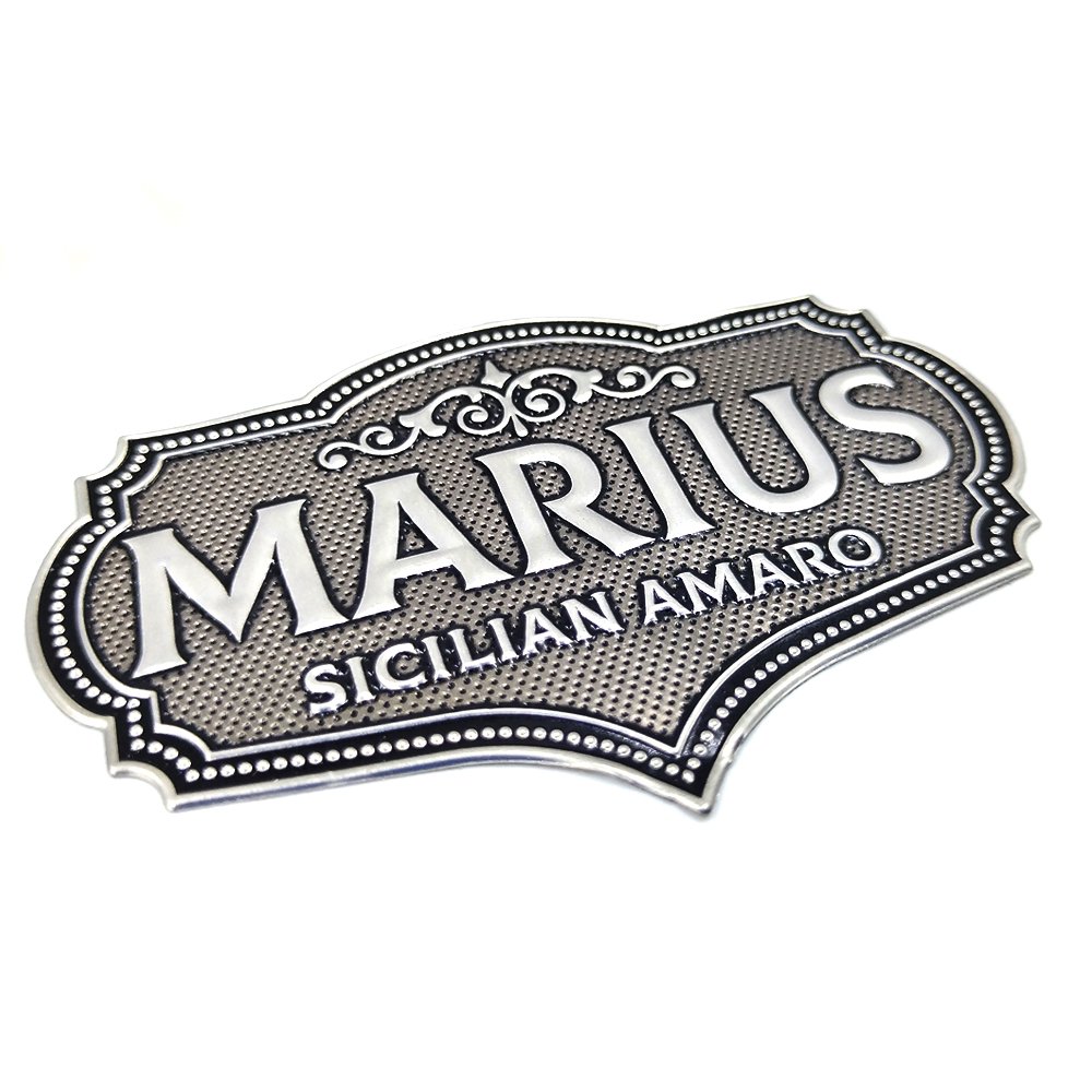 Luxury Waterproof Embossed Label Matt Varnish Black Gold Foil Wine Sticker Label