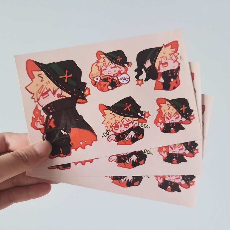 Wholesale Self Adhesive Paper Kiss Cut Stickers Cartoon Promotional Waterproof Custom Vinyl Sticker Sheet