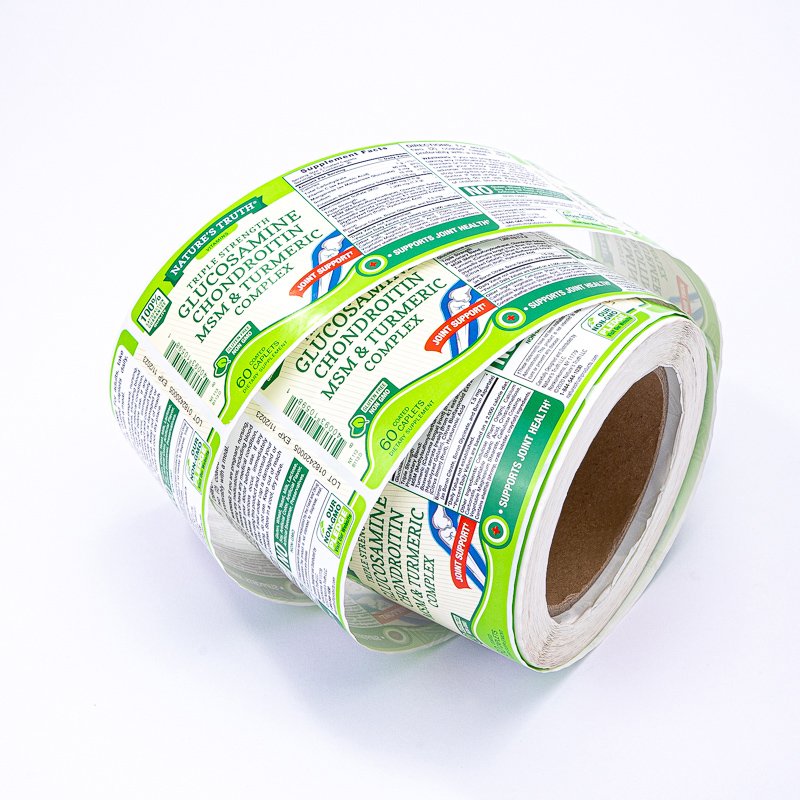 Custom Logo Label Adhesive Sticker Products Packaging Labels Printing Waterproof Roll Stickers Kiss Cut Sticker