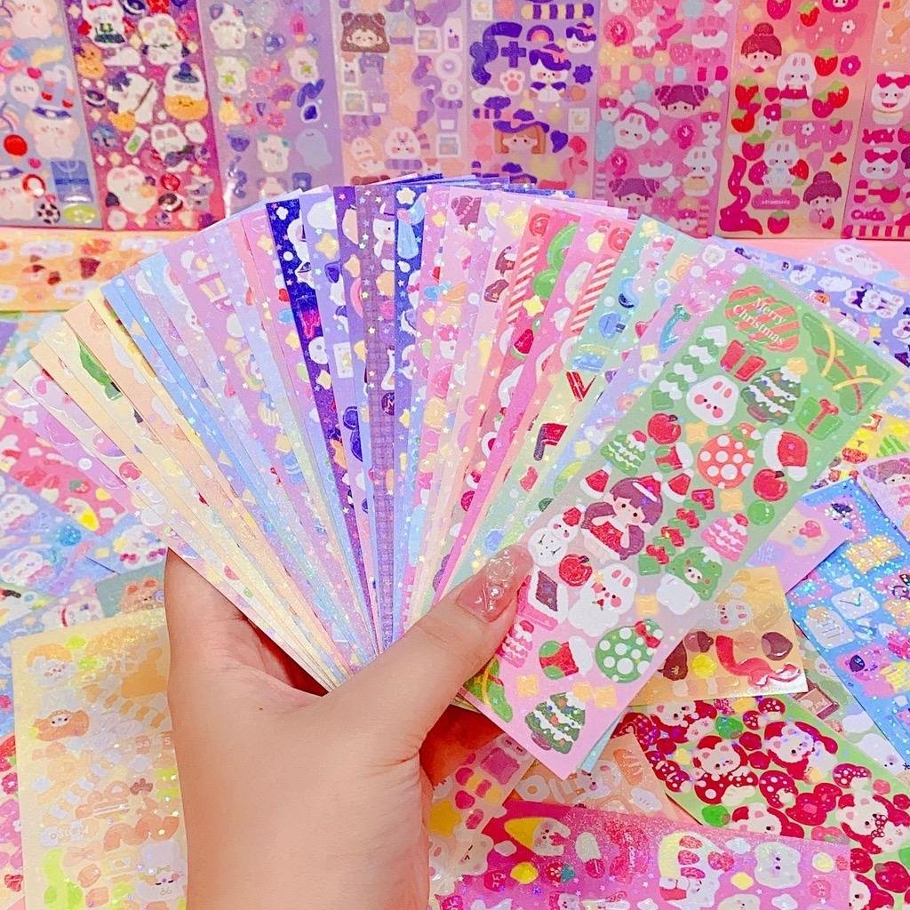 High Quality Factory Self Adhesive Customized Kiss Cute Stickers Waterproof Sticker Sheet Korean