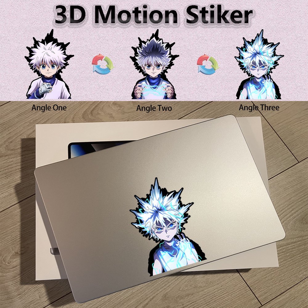 1000 Designs Waterproof Anime Sticker Changing Flip Decals 3D Lenticular Anime Motion Sticker for Car Laptop Refrigerator