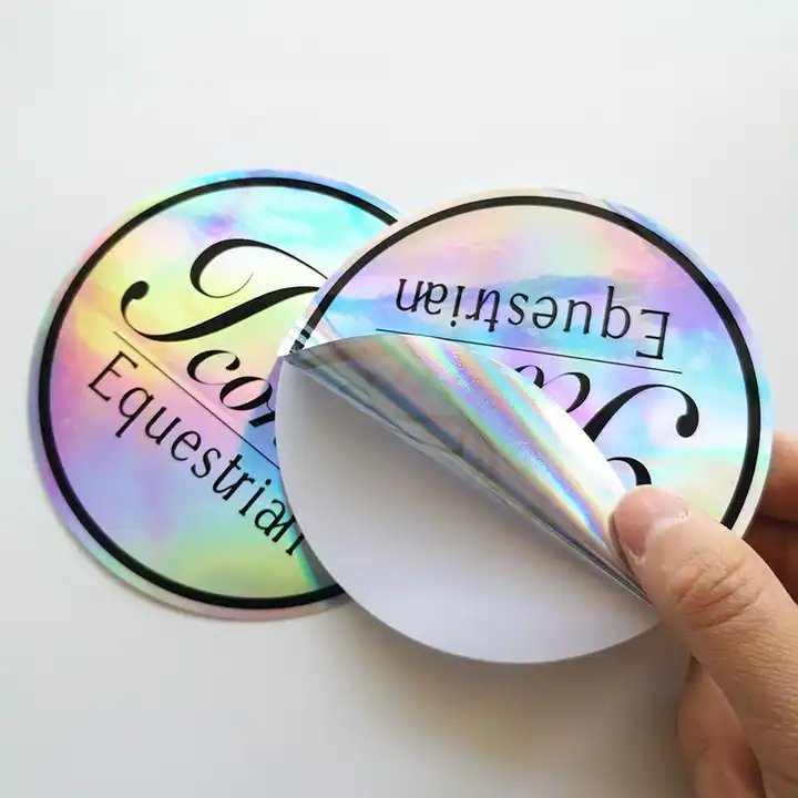 UV Resistant Custom Die Cut Logo Reflective Effect Rainbow Glitter Hologram Holographic Sticker
