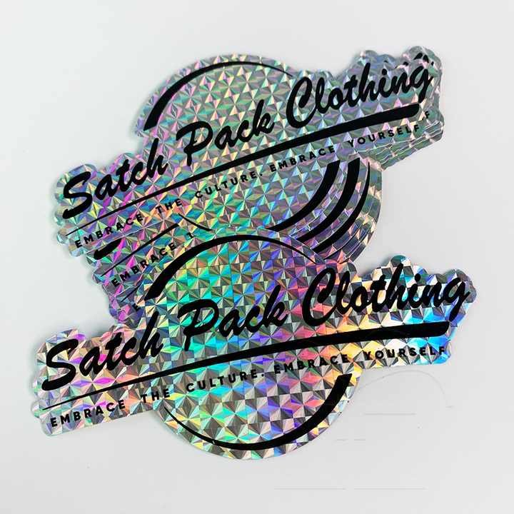 UV Resistant Custom Die Cut Logo Reflective Effect Rainbow Glitter Hologram Holographic Sticker