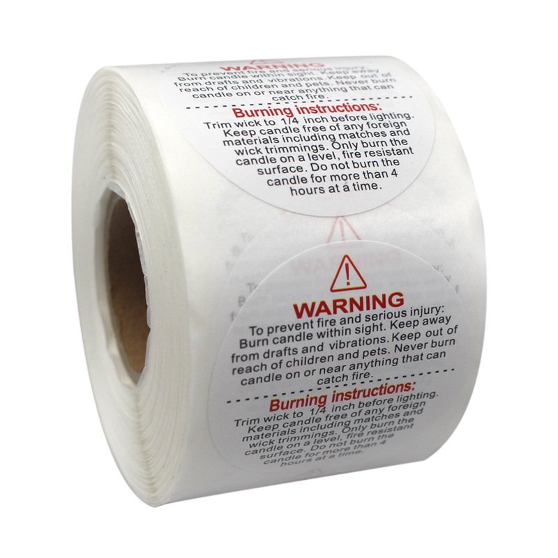 Glossy or matt Finishing White Custom logo Label printing Roll decorative Black Label stickers for food or beverage