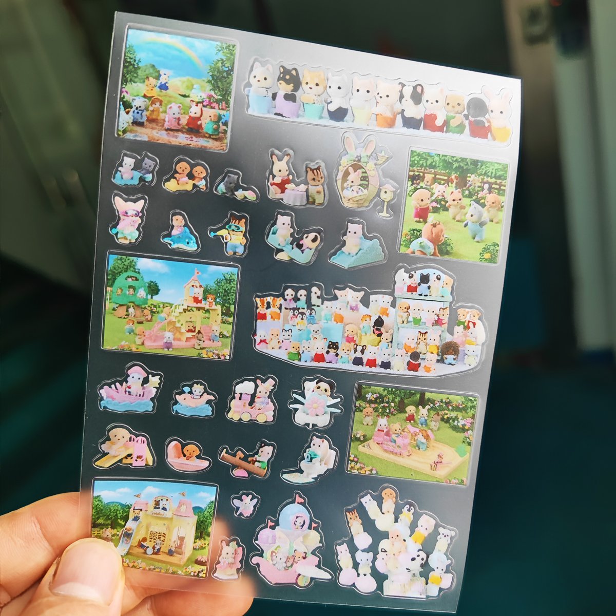 Most Popular cute clear stickers sheet custom waterproof vinyl transparent stickers Adhesive kiss cut cartoon sticker sheets
