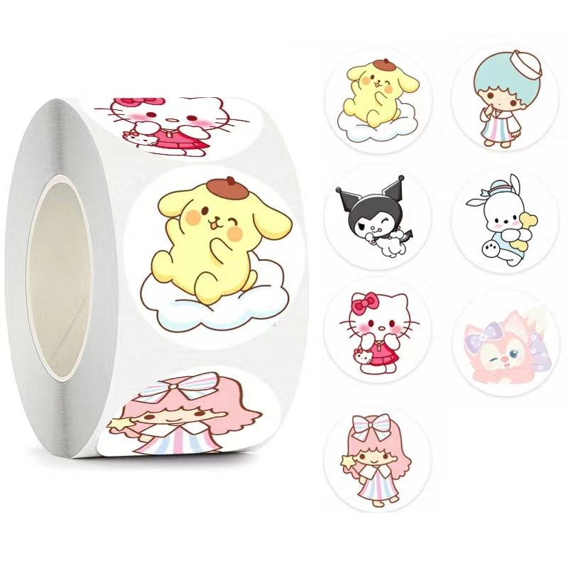 500pcs/set Animal Stickers Scrapbook Gift Stationery Label Stickers Handmade Anime Stickers Gift