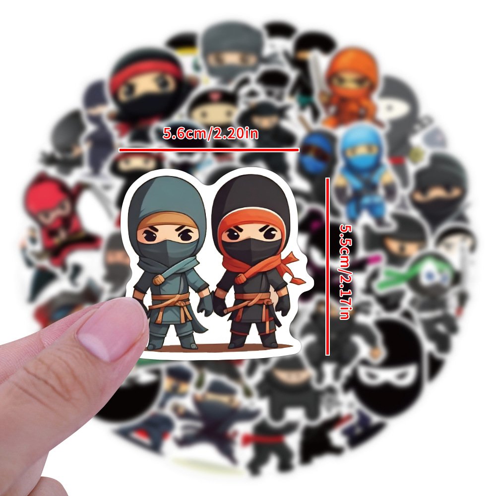 60Pcs New Ninja Warrior Graffiti Stickers Skateboard Decoration Sticker Cartoon Waterproof Stickers Wholesale Manufacturers