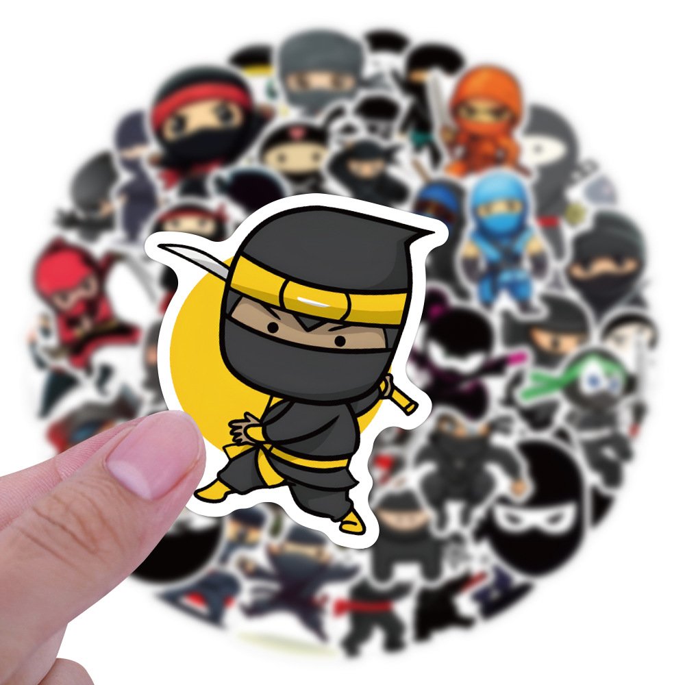 60Pcs New Ninja Warrior Graffiti Stickers Skateboard Decoration Sticker Cartoon Waterproof Stickers Wholesale Manufacturers