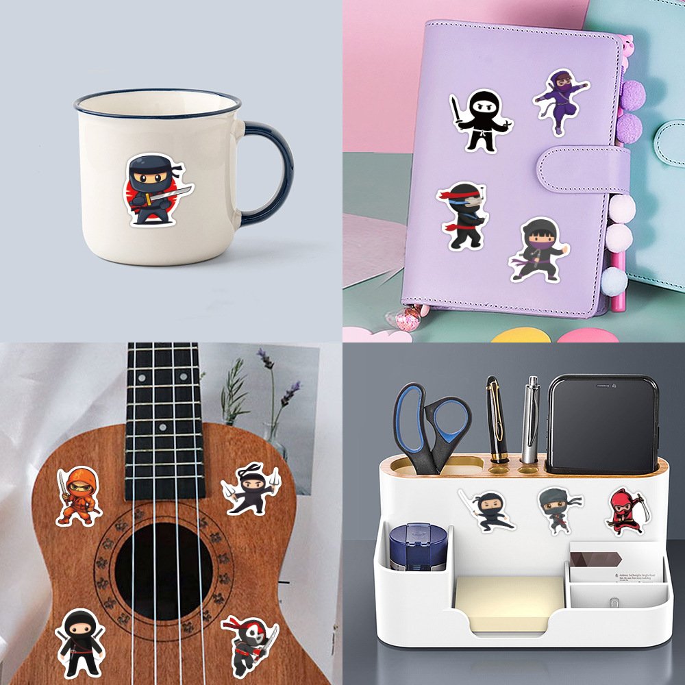 60Pcs New Ninja Warrior Graffiti Stickers Skateboard Decoration Sticker Cartoon Waterproof Stickers Wholesale Manufacturers