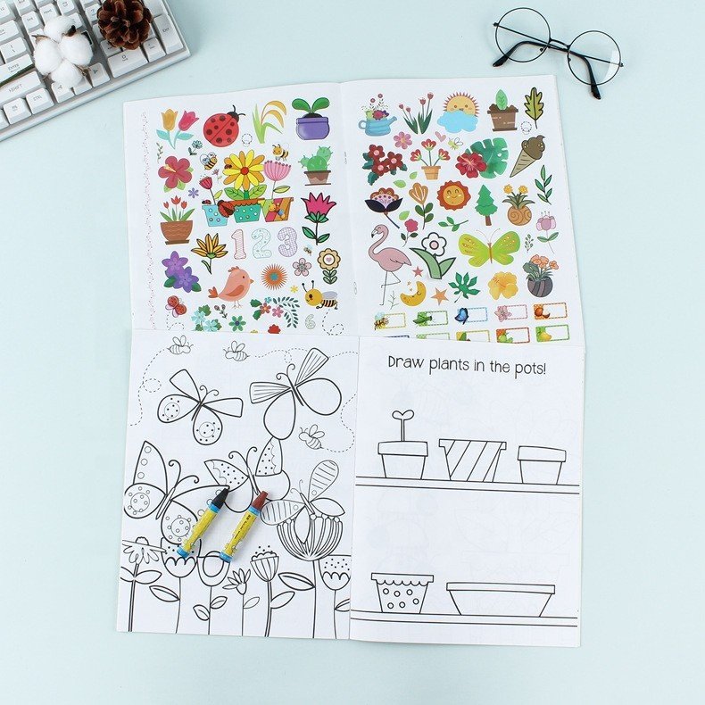 Ready to Ship Coloring Book Activity Books with Sticker Drawing Books for Children
