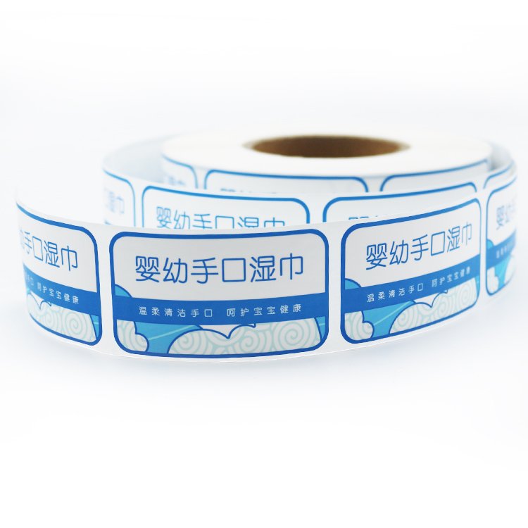 Products Packaging Labels Wet Wipes Stickers Professional Manufacturer Sticker for China Waterproof Customize Accept