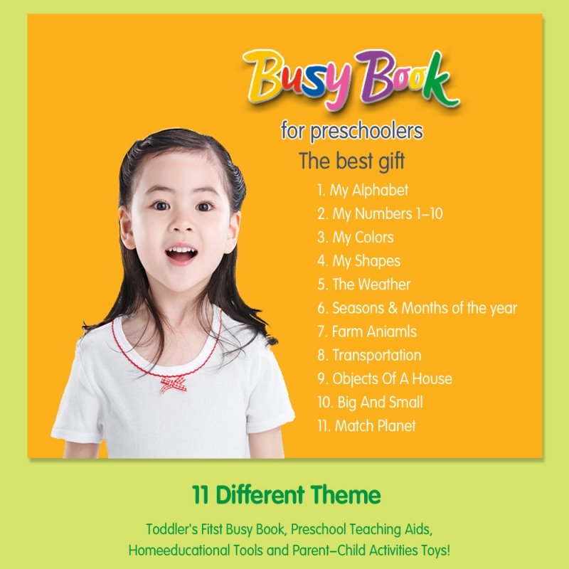 Custom Sticker Book printing for Kids Preschool Activity Binder 11 Themes Educational Learning Book Reusable Sticker Book
