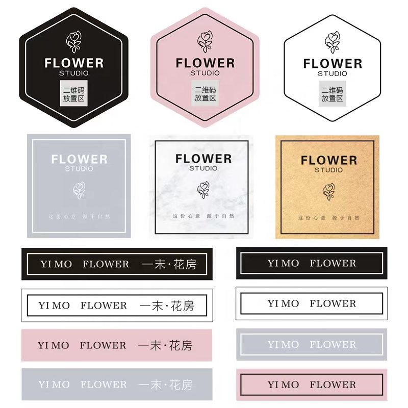 Custom Logo Stickers paper adhesive waterproof sticker label printing logo sticker