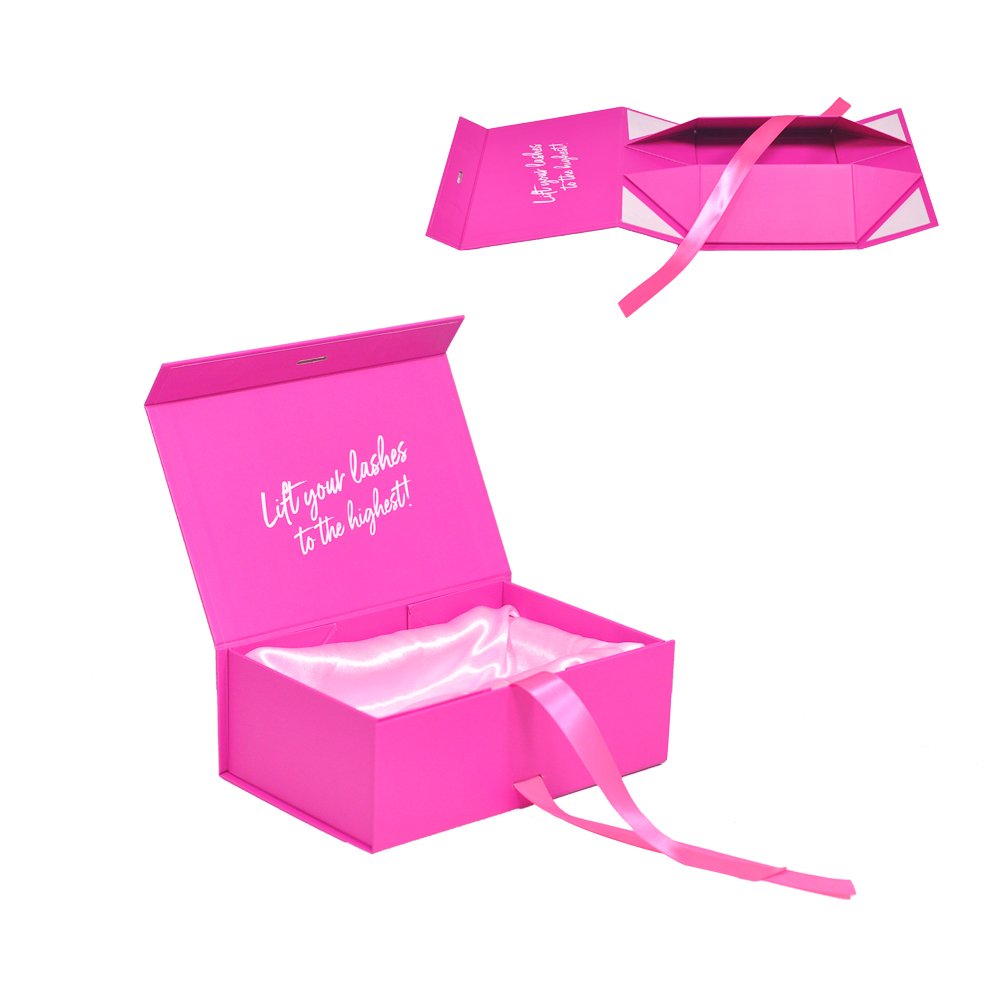 Luxury bridesmaid paper box folding wedding gift box cardboard shipping custom printed magnetic lid ribbon packaging gift box